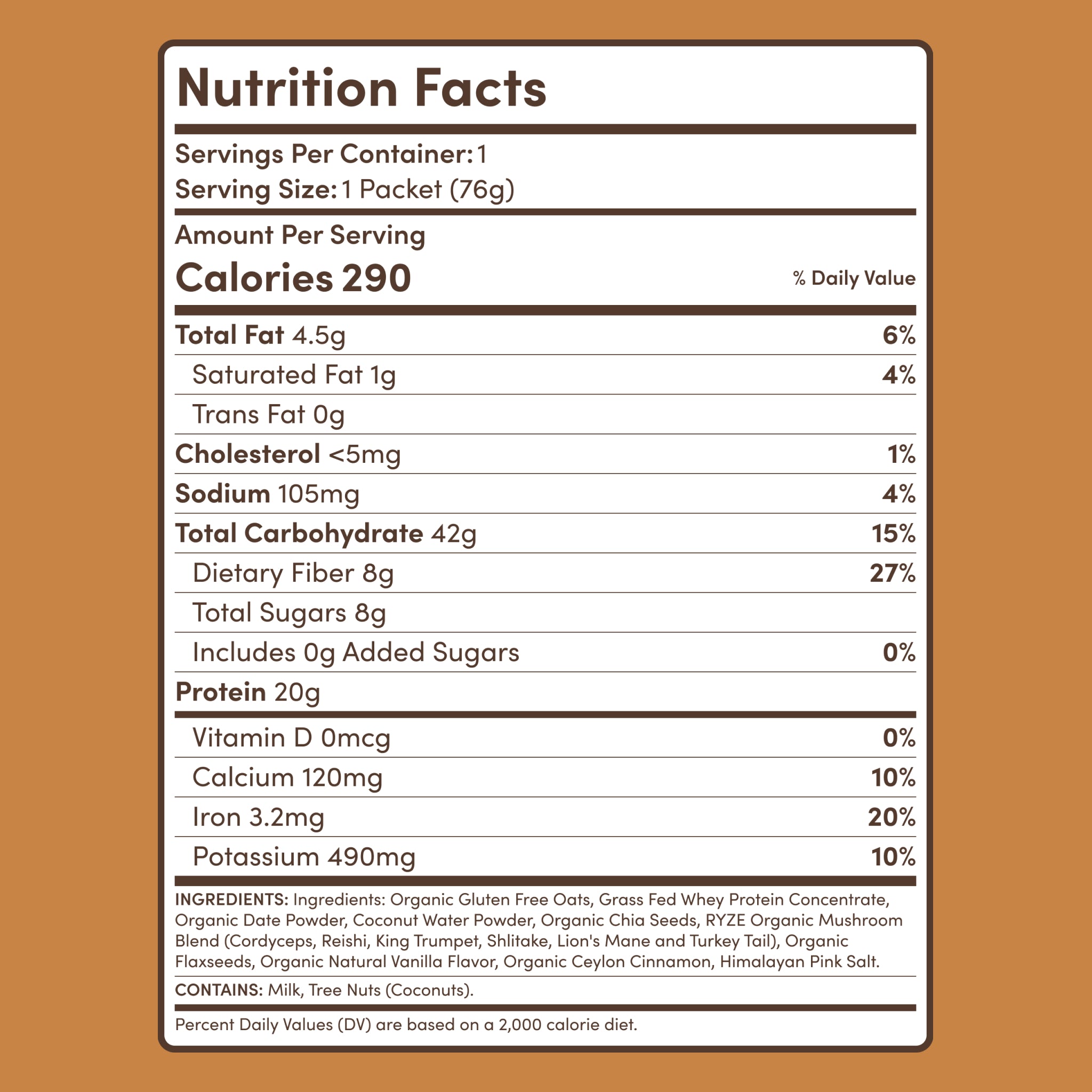 Mushroom Overnight Oats ( 14 Servings )